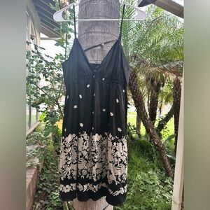 Express Black and Silver Spaghetti Strap Sundress